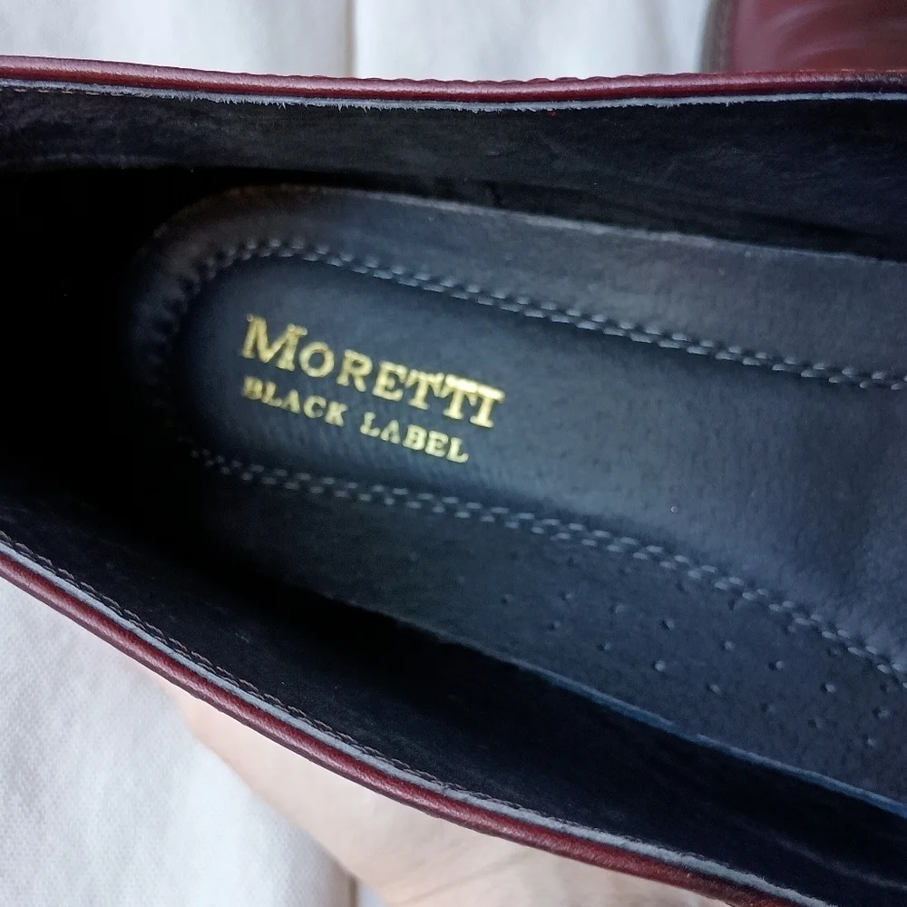 Moretti Black Label Men's Burgundy Leather Chukka Boots_11